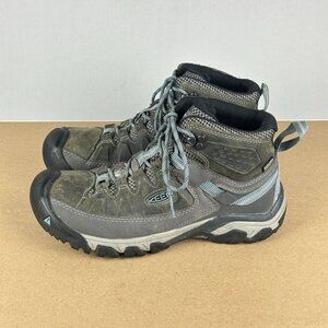 Keen Targhee III Leather Hiking Boots Womens 9.5 Gray Waterproof Lace Up